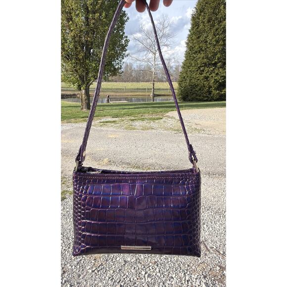 Brahmin Handbags - NWT Brahmin Melbourne Collection Lorelei Purple Acro Leather Shoulder Bag